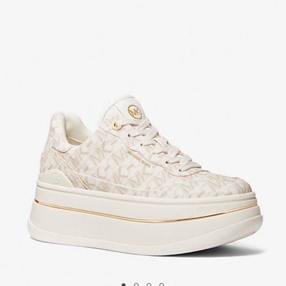 Michael Kors Hayes Empire Signature Logo Platform Sneaker - Picture 2 of 14